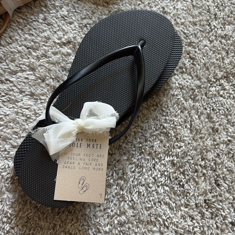 Size 7 old navy black flip flops brand new